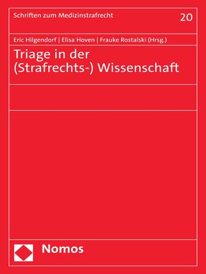 cover image of Triage in der (Strafrechts-) Wissenschaft